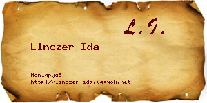 Linczer Ida névjegykártya